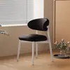 Cadeira de Jantar para Uso Doméstico com Toque de Luxo Leve, Cadeira para Mesa de Chá na Sala de Estar, Banco Preto para Sala de Jantar, Novo Modelo 2026 com Encosto Cadeira para Mesa de Jantar