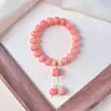 Pulsera Bodhi Polvo Flor de Durazno 108 Cuentas Budistas para Mujer Pulsera de Múltiples Vueltas Bodhi de Mano Círculo Único Venta al por Mayor