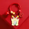 Dragón lindo año del dragón metal dragón etiqueta pequeña colgante Año Nuevo llavero de coche accesorios para bolso regalo pequeño para pareja venta al por mayor