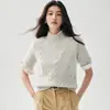 Suéter de punto de cachemira, cuello alto de ochos, top de otoño de manga corta para mujer, novedad, efecto adelgazante, estilo simple y retro