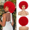 Perucas Curtas Cacheadas Europeias e Americanas Transfronteiriças para Mulheres Africanas Negras com Cachos Pequenos e Penteados Afro, Perucas de Cabelo Curto