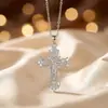 Colar da moda e popular com zircônia incrustada, com toque de alta qualidade, estilo nicho de luxo leve para mulheres, corrente de clavícula versátil e elegante, simples e que não desbota