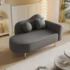 Chaise longa com armazenamento atualizada para espaços pequenos, poltrona reclinável estilo europeu para quarto, área de descanso de mini loja de roupas, chaise de um lugar