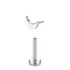 Brincos de Aço Titânio, Piercings de Lábio, Piercings de Língua, Joias para Piercing de Orelha, Acessórios de Piercing Simples de Aço Inoxidável, Atacado Transfronteiriço