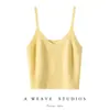 Camisola de punto de cachemir de cintura alta para principios de otoño, cuello en V, color liso para mujer, canalé vertical, sin mangas, capa base, corte ajustado, estiliza