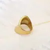 Joyería Lele Moda Europea y Americana Elegante Versátil Asimétrico Exagerado Brillante Ancho Geométrico Anillo Joyería de Mano de Acero Inoxidable para Mujer