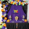 Globos de Halloween Transfronterizos Calavera Negra Calabaza Murciélago Pegatinas Decoración de Cumpleaños Montaje de Escena Arco Set de Globos