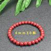 Pulsera de Arena de Cristal Mineral Crudo Genuino Cinabrio con Alta Transparencia, Adecuada para Hombres y Mujeres en su Año Zodiacal, Joyería para Venta al por Mayor Transfronteriza