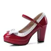 Fábrica 18 Transfronterizo Nuevo Estilo 4445464748 Tacón Grueso Zapatos de Mujer Talla Grande Bloque de Color Estilo Comercio Exterior Planos Mercancía en Stock de Fábrica