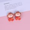 Fuwa Ano Novo DIY Desenho Animado Resina Joias Acessórios Maçã Caramelizada Menina Grampo de Cabelo Tiara Materiais Artesanais