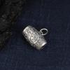 S925 Sterling Silver Barrel Beads Drum Beads Pingente Vintage Old Hollow Tianzhu Estilo Étnico Esculpido Pingente de Jóias de Prata