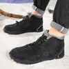 Zapatos de Invierno para Hombre 2026 con Forro de Terciopelo, Zapatos de Algodón, Caña Alta, Cálidos, Botas de Nieve, Antideslizantes, Resistentes al Desgaste, Zapatos para Exteriores Resistentes al Frío, Tallas Grandes para Mujer