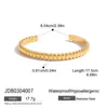 Pulsera Elegante y Silenciosa de Acero Inoxidable Estilo Europeo y Americano con Zirconia Entrelazada, Anillo de Nicho de Lujo Ligero, Joyería de Mano de Acero de Titanio que No se Desvanece, Accesorios Transfronterizos