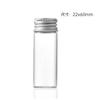 Tapa de Aluminio de 22 mm Botella de Tubo de Vidrio de Borosilicato Alto Sellado a Rosca Transparente Botella de Dulces Botella Cápsula Botellita de Medicina de Pequeña Capacidad