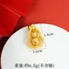Collar vietnamita estilo chino bañado en oro con diseño étnico vintage, colgante de calabaza giratoria de fortuna y prosperidad para mujer, nueva joyería china de alta gama