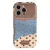 Estampa de Leopardo Retrô Costura em Couro Adequado para Capa de Celular Iphone17 Apple 16Promax 15 Anti-Queda 17 Elegante 12