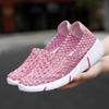 Nuevos zapatos planos informales sin cordones, ligeros y transpirables, de tejido antiguo de Beijing, para mujer, tallas grandes, con diseño transfronterizo.