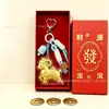 Año de la Oveja Llavero Dorado Rico Colgante para Bolso Colgante para Teléfono Set de Caja de Regalo Regalo de Negocios Recuerdo Al Por Mayor
