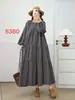 Otoño 2025 Estilo Japonés Mori Girl Cuello Redondo Holgado Oversize Corbata Vestido de Manga Larga para Mujer Tendencia al por Mayor