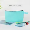 Estuche de lona Amazon transfronterizo con logo personalizado, bolsa de maquillaje de viaje con cremallera para mujer, bolsa de almacenamiento de papelería engrosada al por mayor
