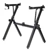 Soporte Plegable en Z para Piano Resistente Soporte en Espiga en Forma de Z Soporte para Instrumento Musical Piano Digital Soporte Opcional con Ruedas y Altura Ajustable