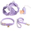 Widone Correa para Perro Collar para Perro Arnés para Mascota Juego Arnés para Perro Chaleco Estilo Cuerda de Tracción Correa para Perro