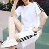 Nuevo Conjunto Casual Rayado de Moda Transpirable de Manga Corta y Shorts para Hombre Conjunto de Ropa Deportiva para Fitness de Verano para Hombre