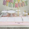 Arranjo de Aniversário Decorações de Mesa de Sobremesas Prateleira de Exibição de Casamento Europeu Mesa de Frutas Bandeja de Plástico para Bolo Suporte para Lanches