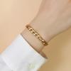 Acero inoxidable tres en uno cadena NK pulsera de acero de titanio oro 5mm/7mm color acero joyería para hombres y mujeres al por mayor BR-1076