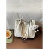 Bolsa Tote de Gran Capacidad para Estudiantes Mujeres, Adecuada para Clase y Trayectos, Diseño de Nicho a la Moda, Bolso de Hombro Casual