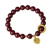 Pulsera anillo Ruyi de moda nacional pulsera con colgante de carácter Fu de cinabrio sintético diseño ins elegante de alta gama regalo