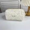 Nova Necessaire de Algodão Acolchoada Estampada, Grande Capacidade, Bolsa de Mão Portátil, Necessaire de Viagem, Bolsa de Armazenamento Multifuncional