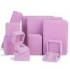 Caja de Joyería de Terciopelo Redondeada de Alta Gama, Caja para Anillos de Joyería Personalizada, Collar de Perlas, Caja para Aretes, Caja de Embalaje para Joyería de Pulsera