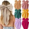 Moño Explosivo Sading Transfronterizo Cinta Moño Pasador Grande Clip de Agarre Clip de Resorte Color Sólido Pasador para el Cabello de la Parte Trasera Accesorios para el Cabello de Mujer