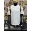 Diseño Estilo Americano Cuello Alto Cremallera Diagonal Manga Corta Camiseta Unisex Marca de Moda Holgada Color Sólido Casual Fresco Top