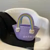 [Coleção] Bolsa de Ombro de Fio de Algodão e Corda de Algodão para Passeio de Primavera da Mamãe, Bolsa Trançada Feita à Mão, Bolsa de Imitação de Rattan, Bolsa Tote para o Dia a Dia