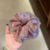 Scrunchie de Satén con Adorno de Cristal de Lujo para Mujer, Nuevo Estilo 2026 para Moño, Accesorio para el Cabello de Lujo Ligero