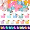 11 Color Celebridades de Internet Pato Amarillo Luminoso Mini Pato Luminoso Adornos para Coche Lindo Resina Creativo Hecho a Mano DIY