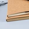 Cuaderno de notas en blanco con papel Kraft retro con parte trasera descubierta, montado en línea, para empresas, venta al por mayor