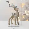 Enfeite de Rena de Natal Pó Cintilante Enfeite de Veado de Pelúcia Decoração de Árvore de Natal Enfeite Pendurado Adereço para Fotos de Instagram