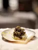 Plato Creativo de Caviar Occidental Cocina Molecular Japonesa Asimétrico Francés Concha Natural Plato de Caviar