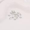 Galvanoplastia incrustada rueda de diamante blanco anillo de perforación espaciador diy cuenta redonda accesorios de joyería espaciador cuenta de transferencia accesorios de pulsera