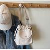2026 Nova Bolsa de Ombro de Lona Plissada com Cordão Estilo Coreano para Mulheres, Bolsa Transversal da Moda de Nicho, Bolsa Versátil Casual para Celular