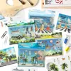Serie de Vacaciones Largas Paisajes de Viaje Tema Parque para Mascotas Pegatinas Material para Collage Manualidades Pegatinas