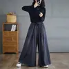 Pantalones de Pierna Ancha Lavados Retro de Mezclilla para Mujer 2026, Nuevo Tiro Alto Ajuste Holgado, Adelgazantes Tallas Grandes Casuales, Largos Fluidos