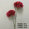 Decoração de flor artificial tom avermelhado em haste única, bola de flor para corredor de flor de seda, material para arranjo de flor de mesa para restaurante e casamentos ao ar livre