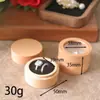 Tapa Superior e Inferior Redonda Madera de Haya Anillo Acrílico Caja para Anillos Transparente Caja para Anillo de Compromiso Madera Maciza Femenina Caja para Anillo de Diamantes Empaque de Almacenamiento