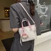 Bolsa Estilo Ballet Feminina 2025 Nova Moda Transversal Bolsa Pequena High-End Popular Elegante Bolsa de Mão Bolsa Balde
