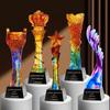 Troféu esmaltado, sofisticado e criativo, estrela de cinco pontas personalizada, excelente funcionário, gravado sob medida, troféu de cristal feito sob medida