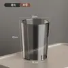 Cubo de basura grande de plástico de lujo con tapa para uso doméstico en baño, dormitorio, oficina o como papelera
